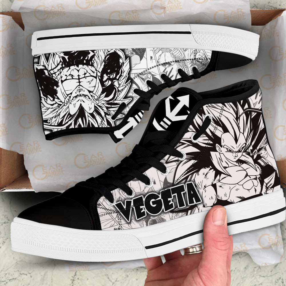 Vegeta Super Saiyan High Top Shoes Dragon Ball Custom Manga Sneakers
