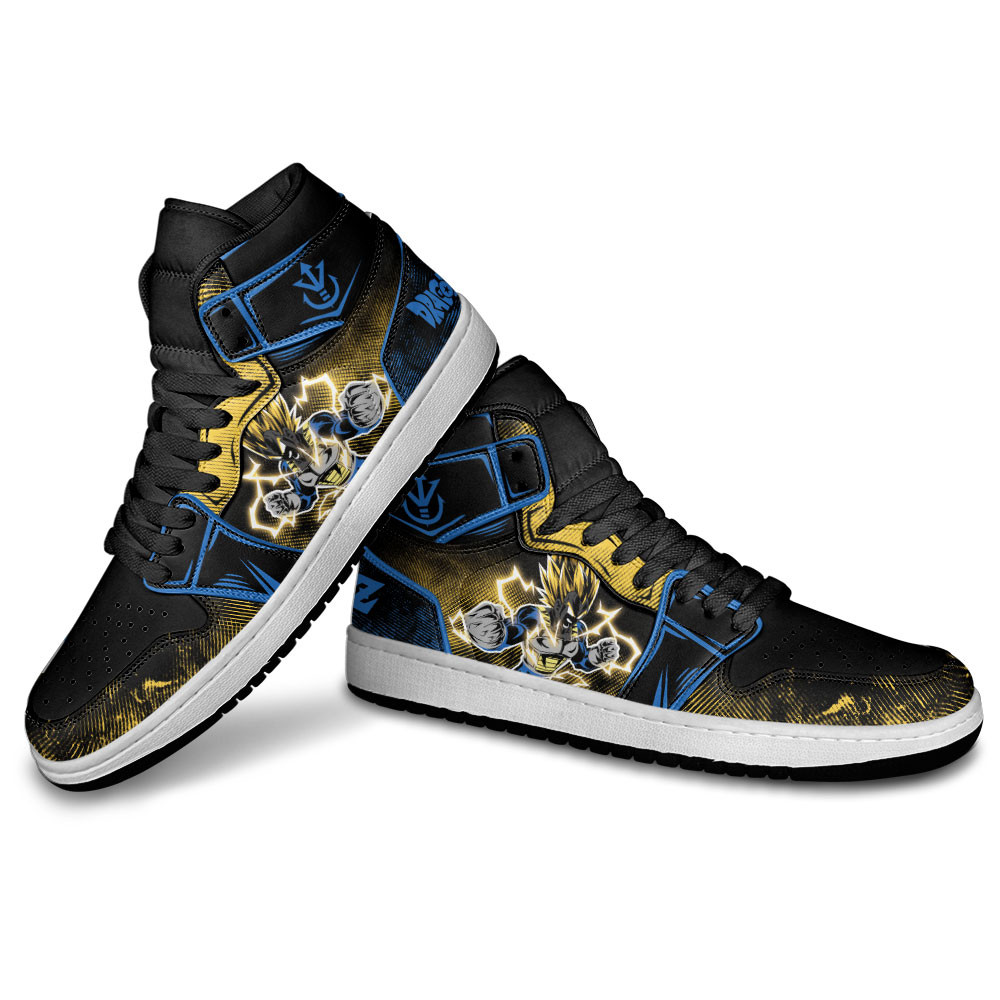 Vegeta Super Saiyan JD1s Sneakers Dragon Ball Anime Shoes, Air Jordan Hightop