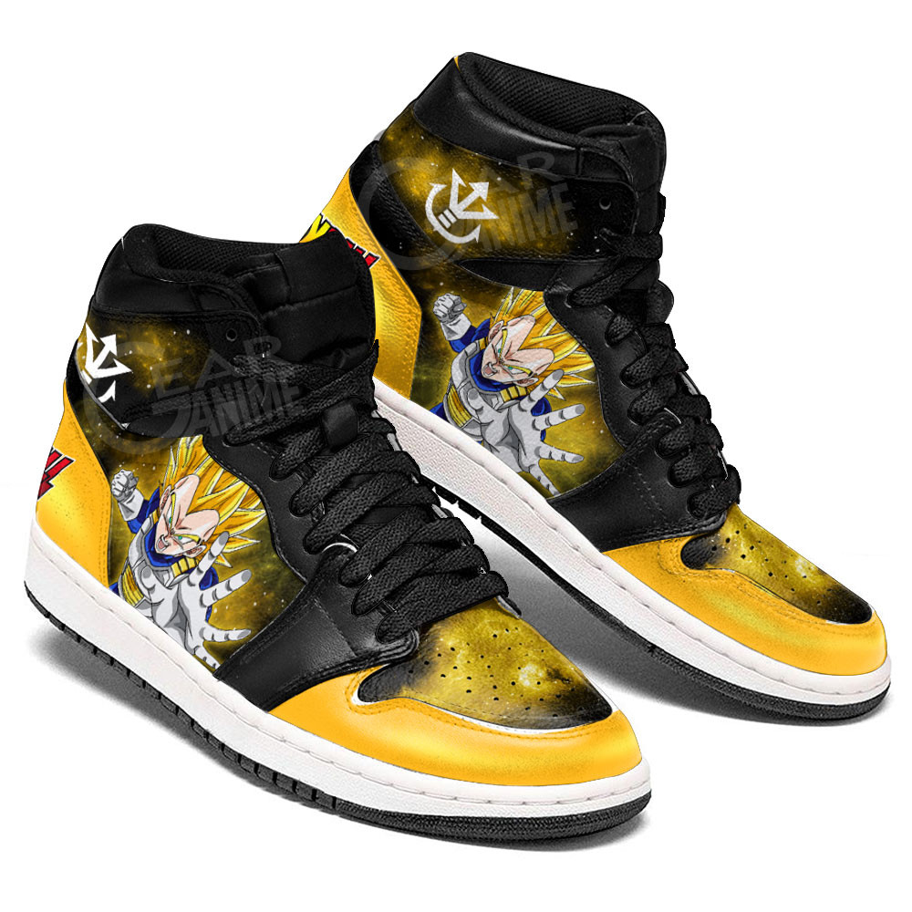 Vegeta Super Saiyan JD1s Sneakers Dragon Ball Anime Shoes Mix Galaxy, Air Jordan Hightop