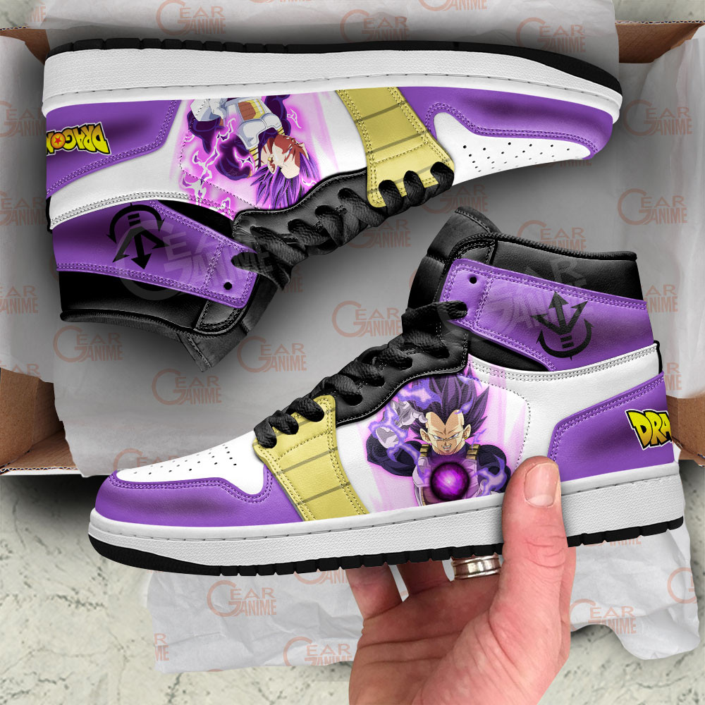 Vegeta Ultra Ego JD1s Sneakers Dragon Ball Super Anime Shoes, Air Jordan Hightop