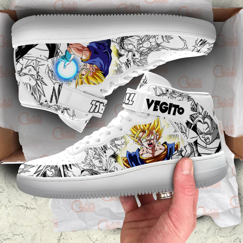 Vegito Yellow Sneakers Air Mid Dragon Ball Anime Shoes Mix Manga