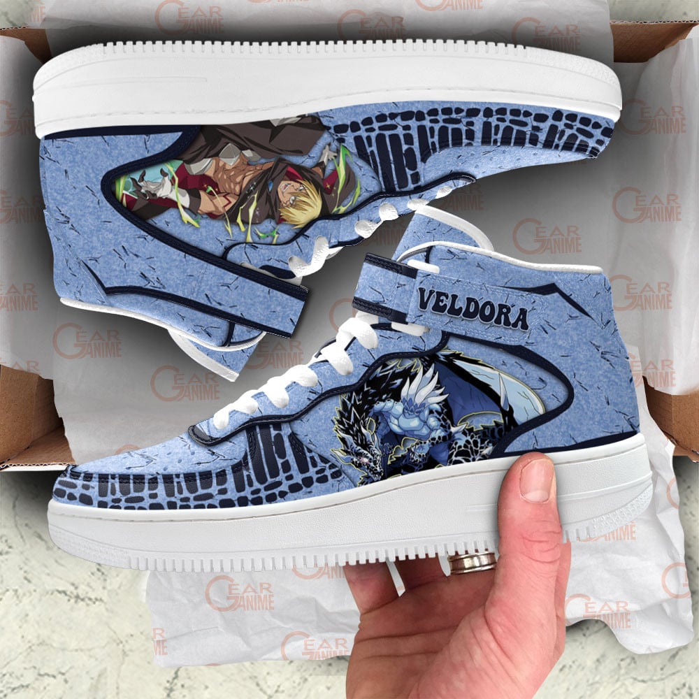 Veldora Tempest Sneakers Air Mid Custom Reincarnated as a Slime Anime Shoes