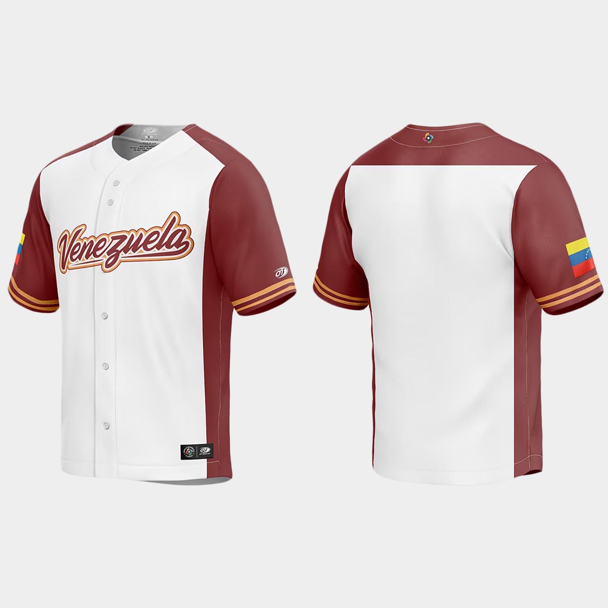 Venezuela 2023 World Classic Jersey - White Burgundy