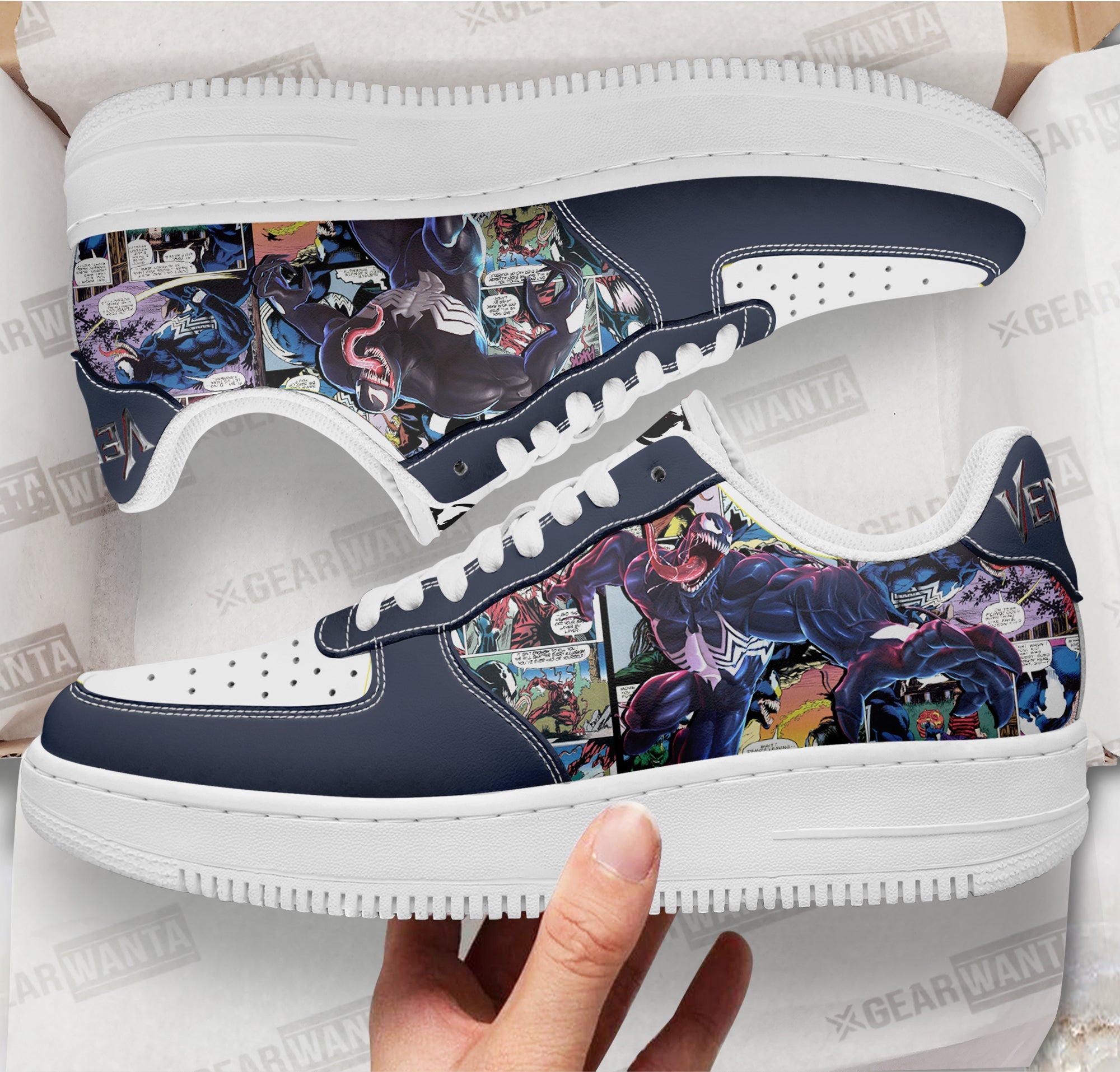 Venom Air Sneakers Custom Superhero Comic Shoes