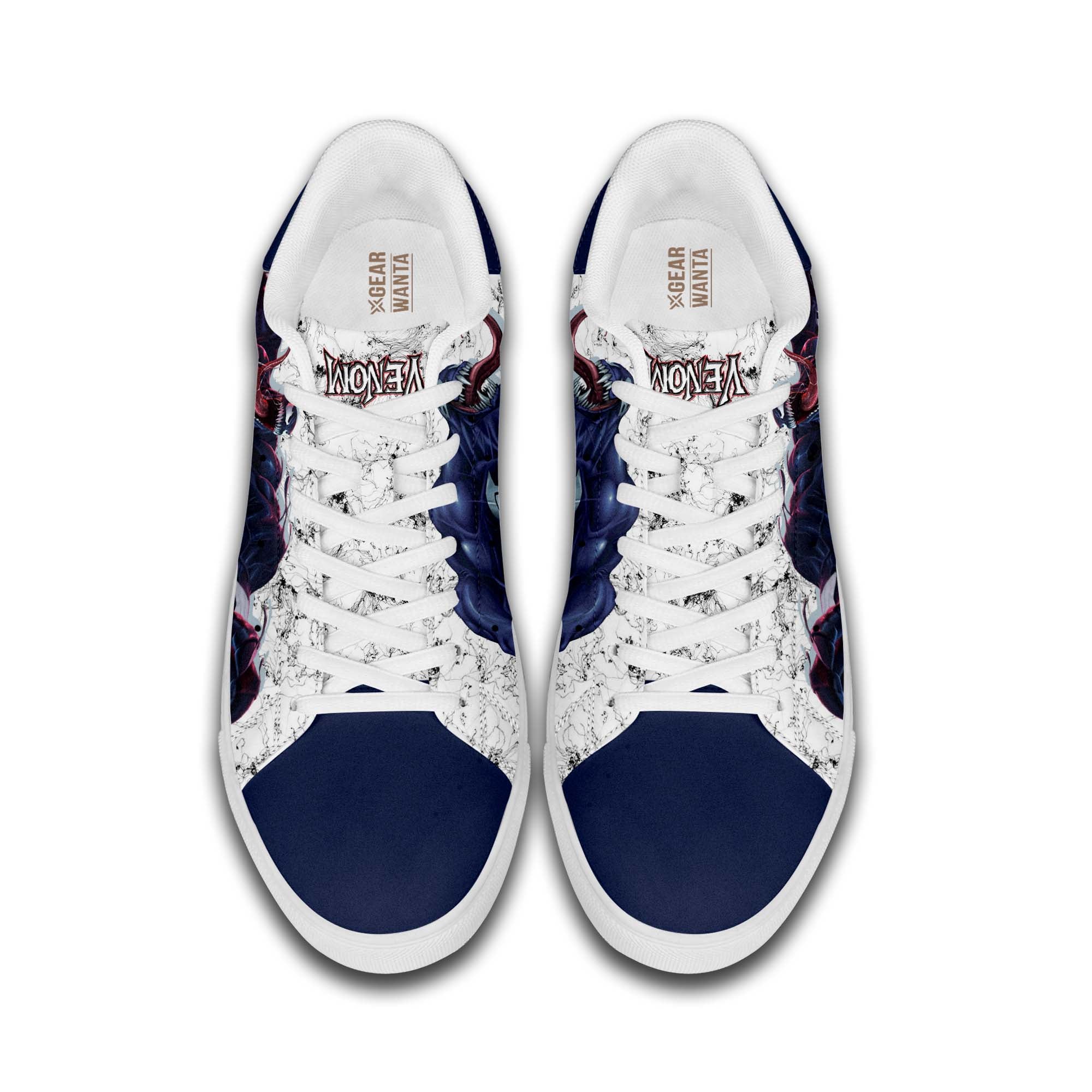 Venom Custom Skate Shoes Comic Style Sneakers