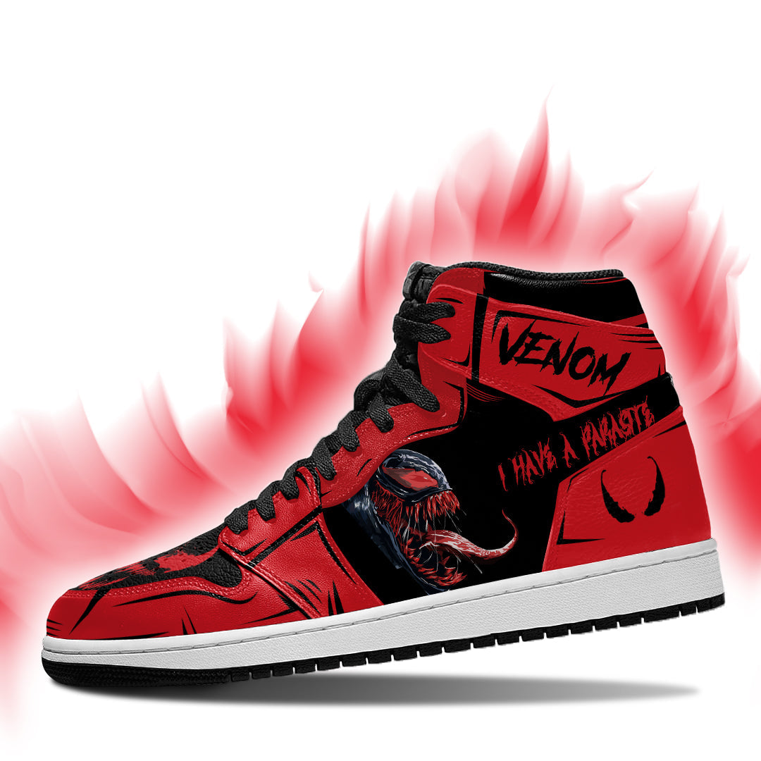 Venom I Have A Parasite Red And Black JD Sneakers Shoes, Air Jordan Hightop