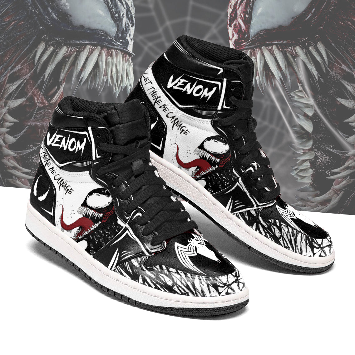 Venom Let There Be Carnage JD Sneakers Shoes, Air Jordan Hightop