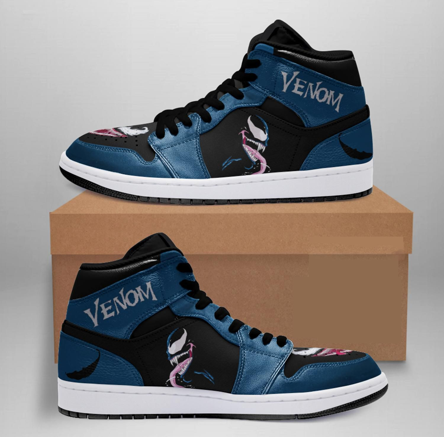 Venom Marvel High Top Air Jordan Sneaker, Air Jordan Hightop