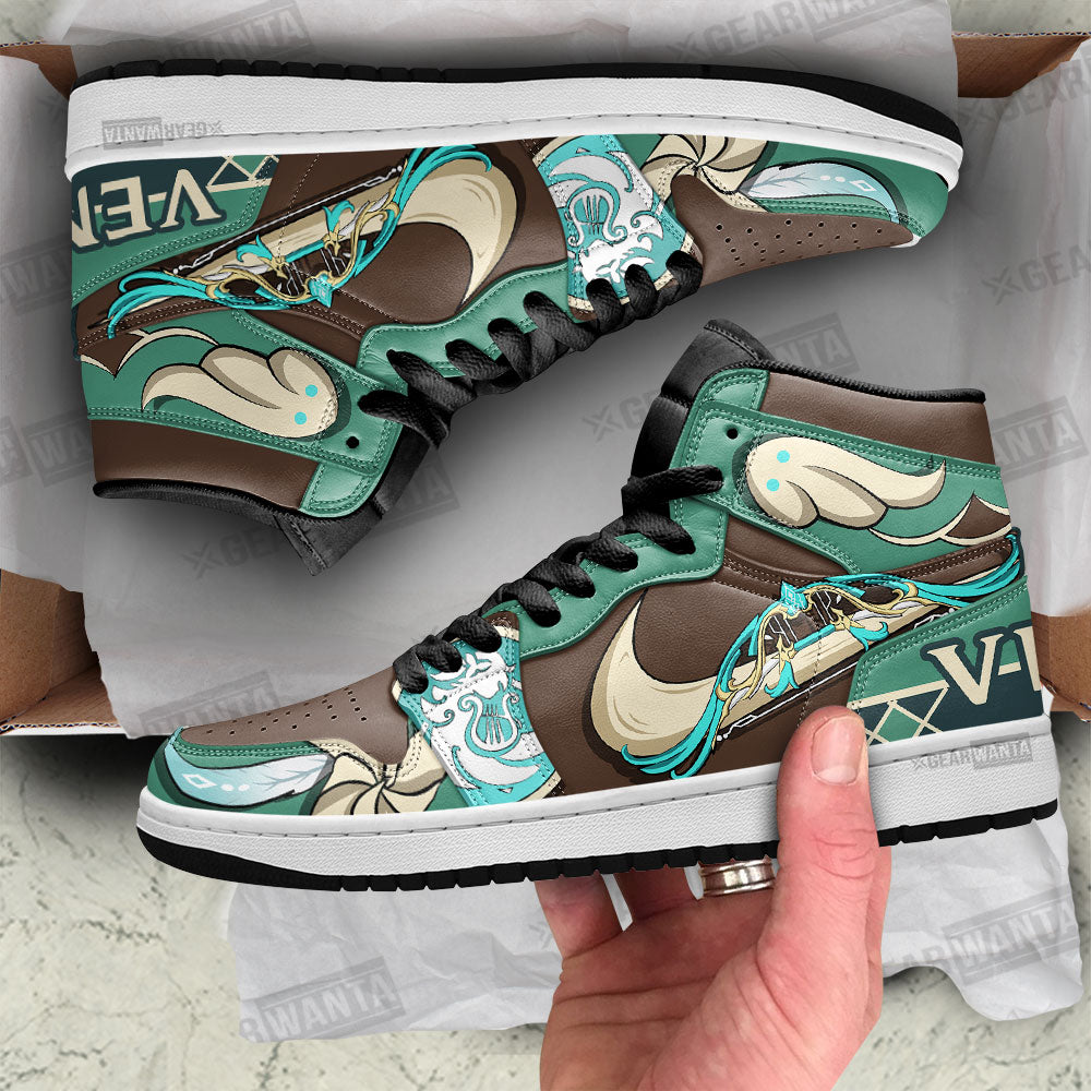 Venti Sw Genshin Impact J1 Shoes For Fans Sneakers, Air Jordan Hightop