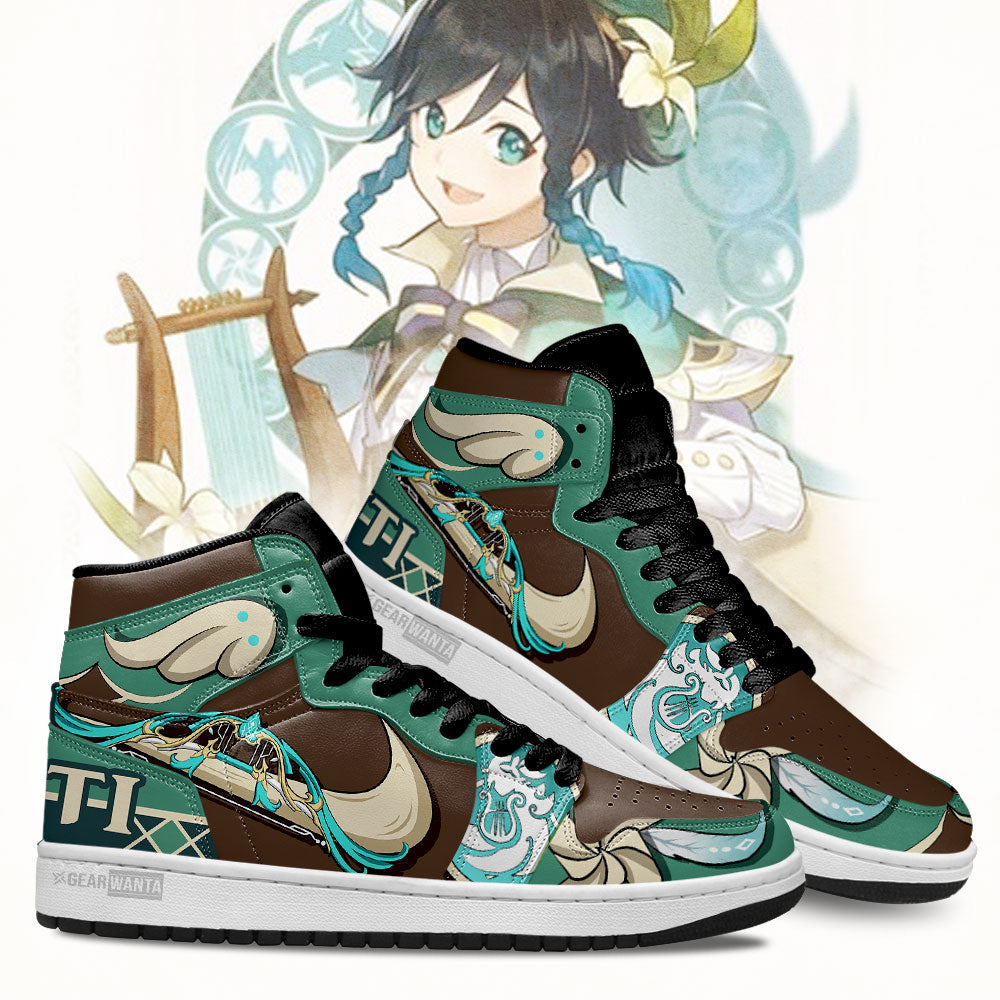 Venti Sw Genshin Impact J1 Shoes For Fans Sneakers, Air Jordan Hightop