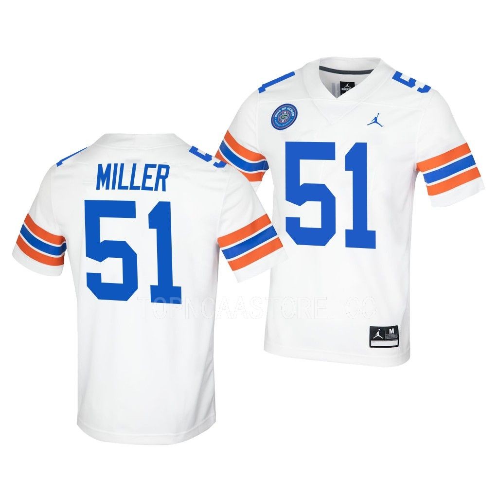 Ventrell Miller Florida Gators Ring Of Honor Untouchable Jersey Men's White #51 Uniform