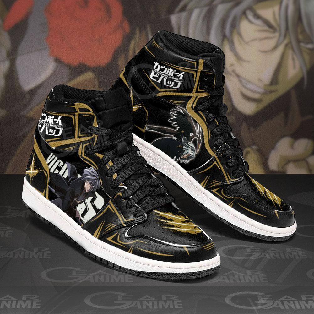 Vicious JD1s Sneakers Anime Cowboy Beebop Shoes, Air Jordan Hightop