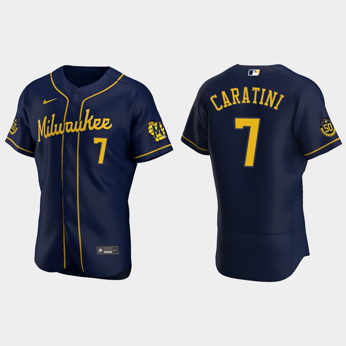 Victor Caratini Milwaukee Brewers Alternate Jersey - Navy