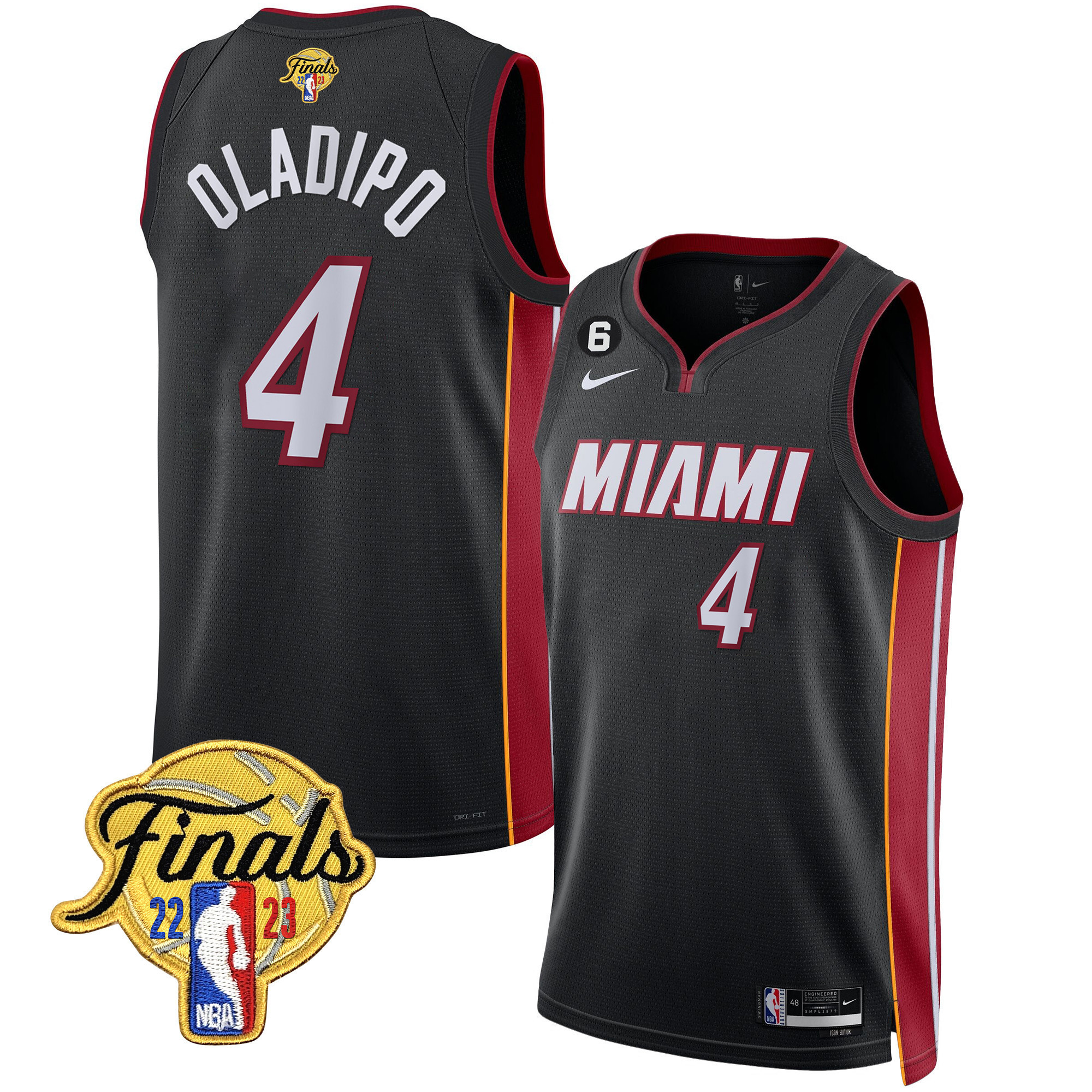 Victor Oladipo Men's Miami Heat 2023 Finals Patch Collection Icon Jersey - All Stitched