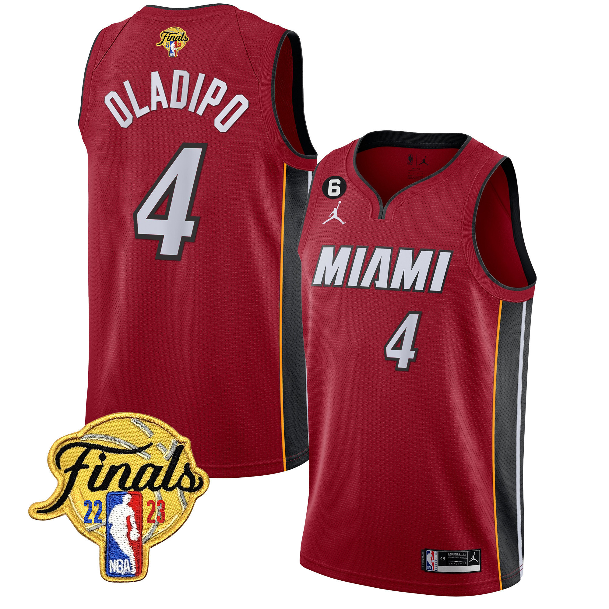 Victor Oladipo Men's Miami Heat 2023 Finals Patch Collection Statement Jersey - All Stitched