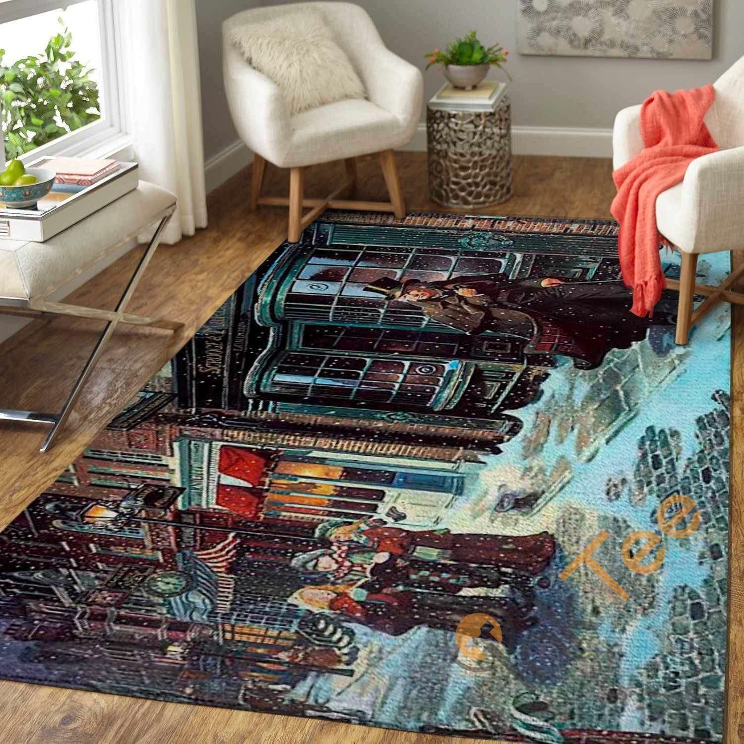 Victorian Christmas Area Rectangle Rug