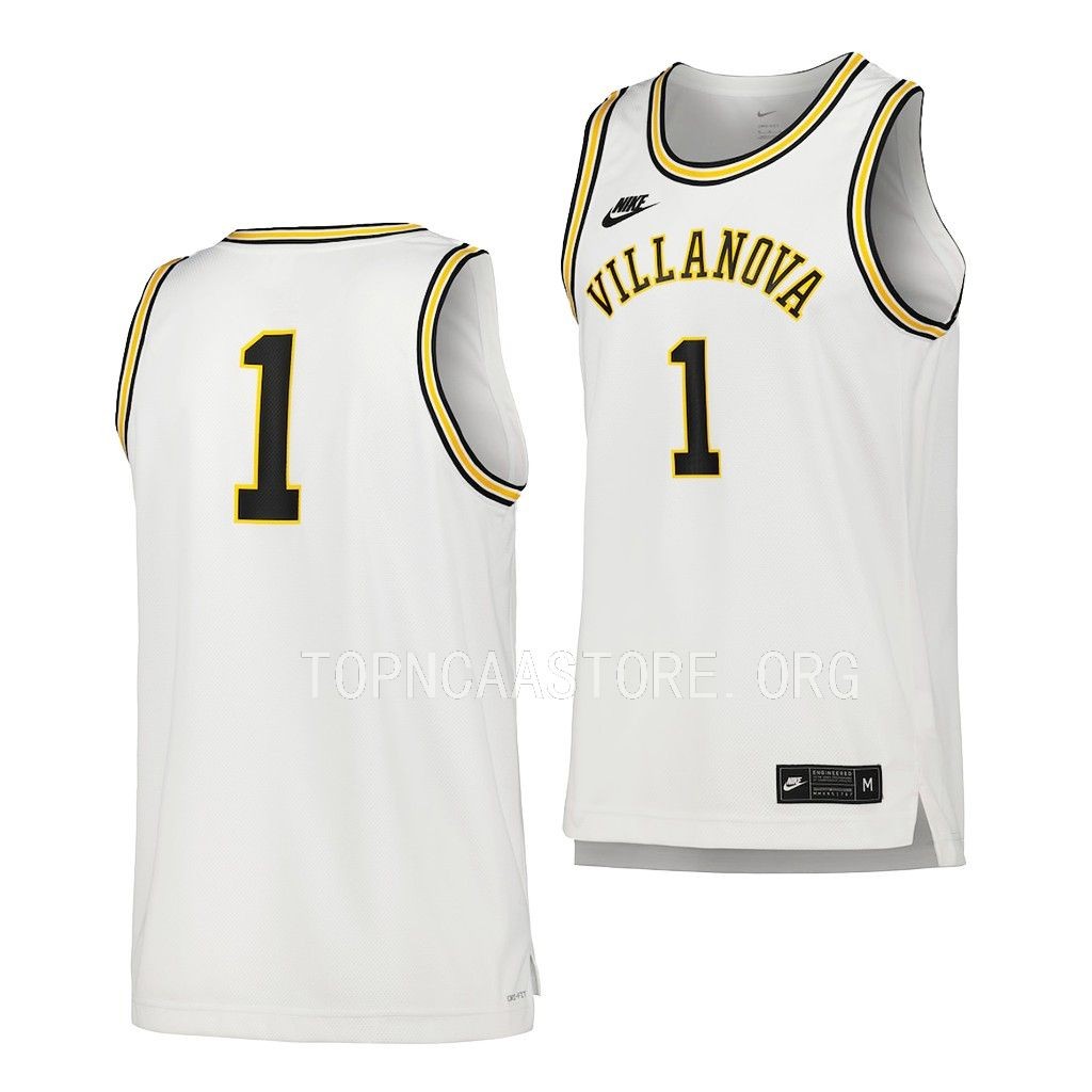 Villanova Wildcats #1 White Jersey
