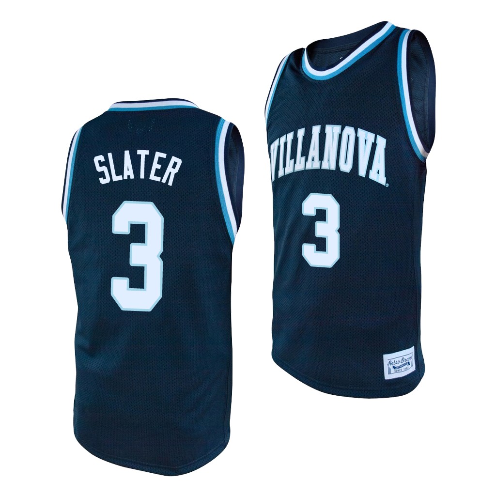 Villanova Wildcats Brandon Slater Navy Alumni College Baketball Jersey Villanova Wildcats