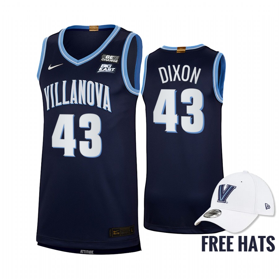 Villanova Wildcats Eric Dixon Jersey 2021-22 Elite Navy Road Uniform