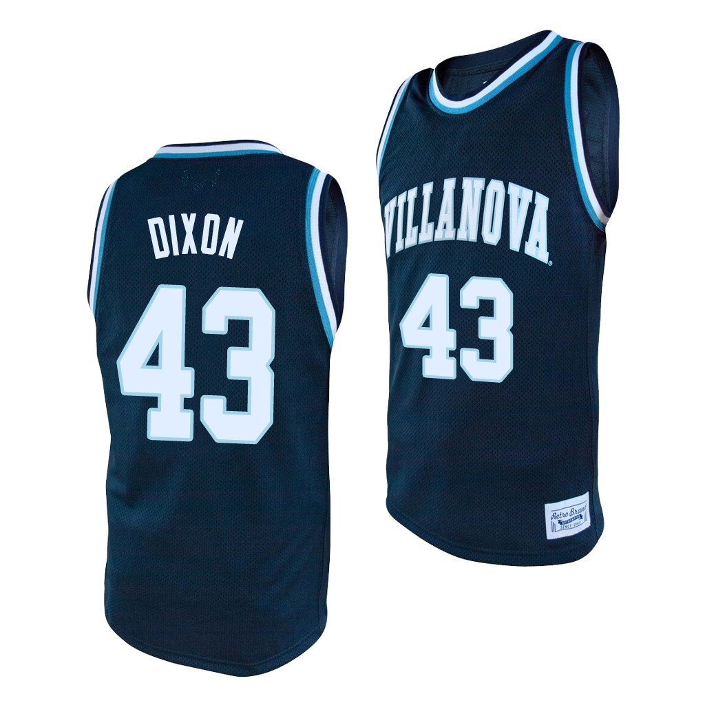 Villanova Wildcats Eric Dixon Navy Alumni College Baketball Jersey Villanova Wildcats