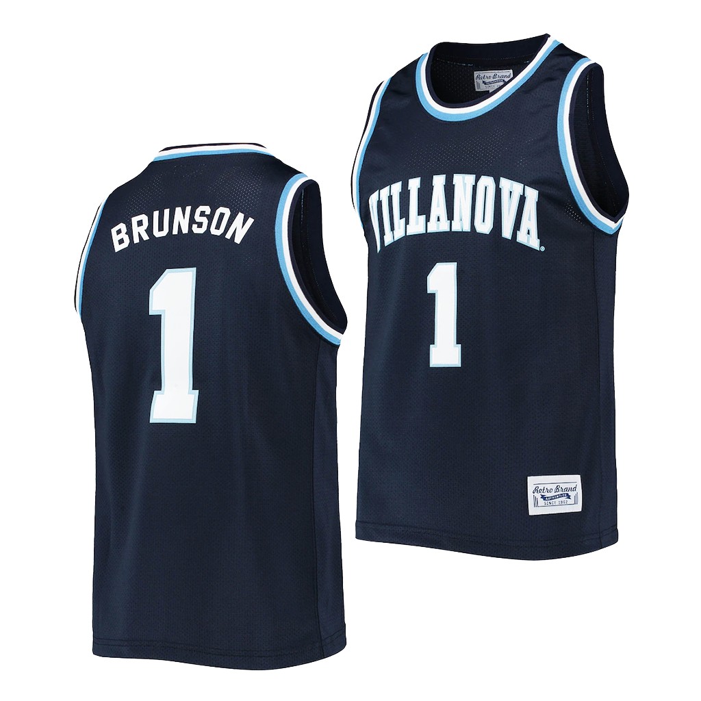 Villanova Wildcats Jalen Brunson Commemorative Classic Navy College Jersey