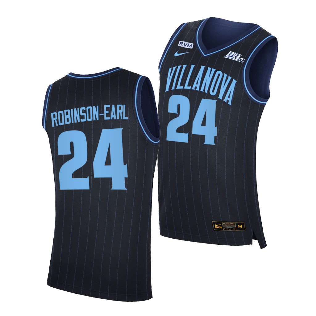 Villanova Wildcats Jeremiah Robinson-Earl Navy 2020-21 College Big East Jersey