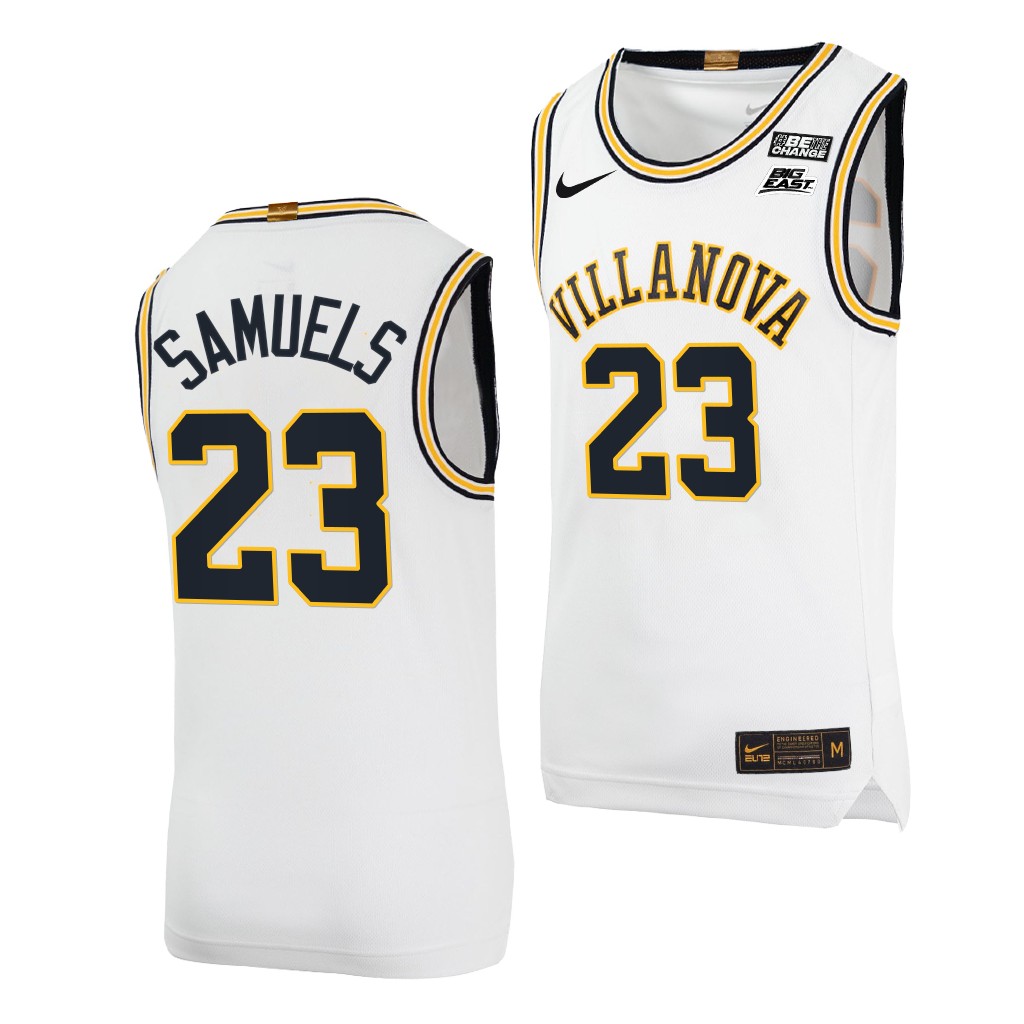 Villanova Wildcats Jermaine Samuels #23 White Throwback uniform College Jersey
