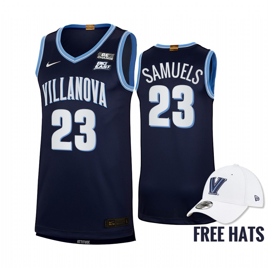 Villanova Wildcats Jermaine Samuels Jersey 2021-22 Elite Navy Road Uniform