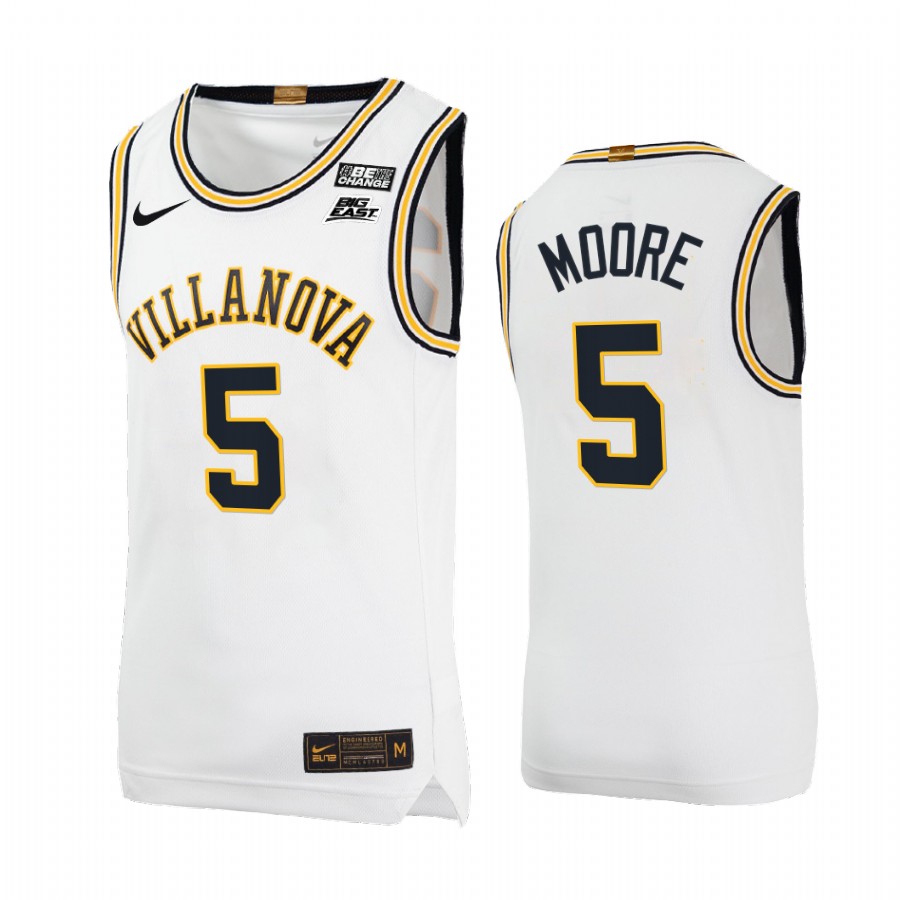 Villanova Wildcats Justin Moore Jersey Throwback White College Uniform