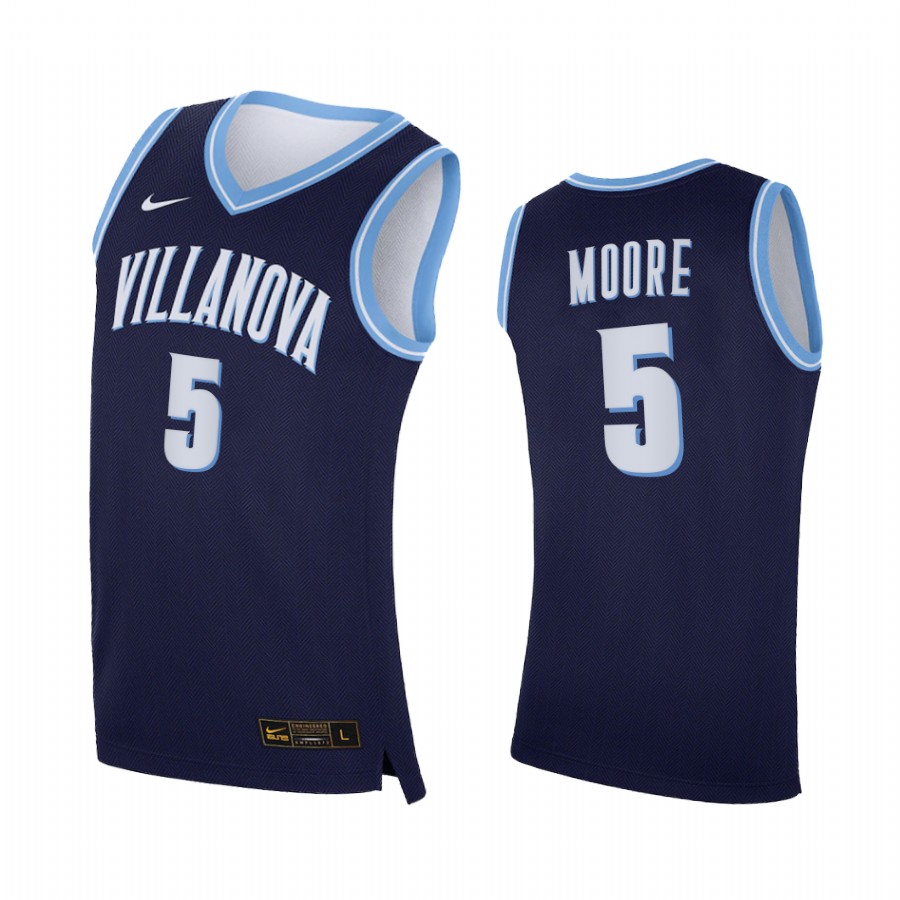 Villanova Wildcats Justin Moore Navy 2020-21 College Jersey