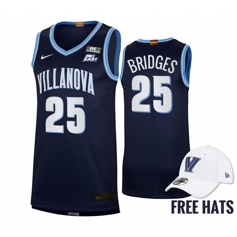 Villanova Wildcats Mikal Bridges Jersey Elite Navy NBA Alumni Uniform