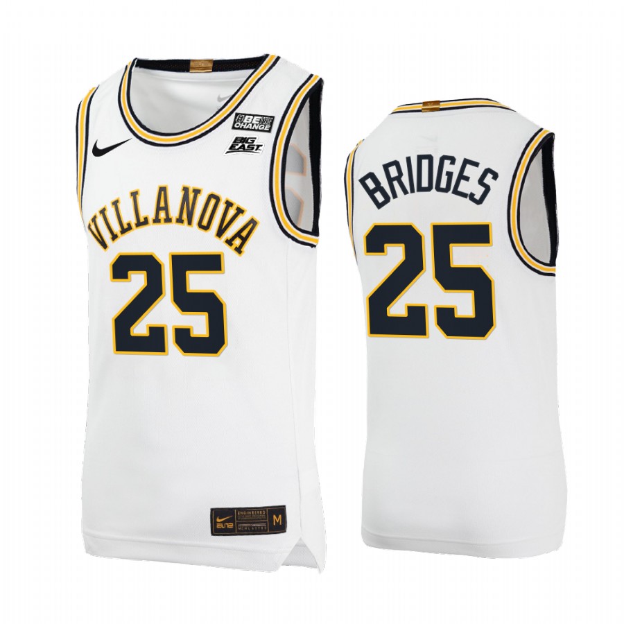 Villanova Wildcats Mikal Bridges Jersey Throwback White NBA Alumni Uniform