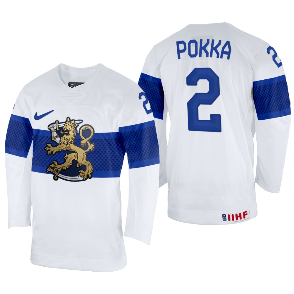 Ville Pokka Finland White Home Jersey 2022 IIHF World Championship