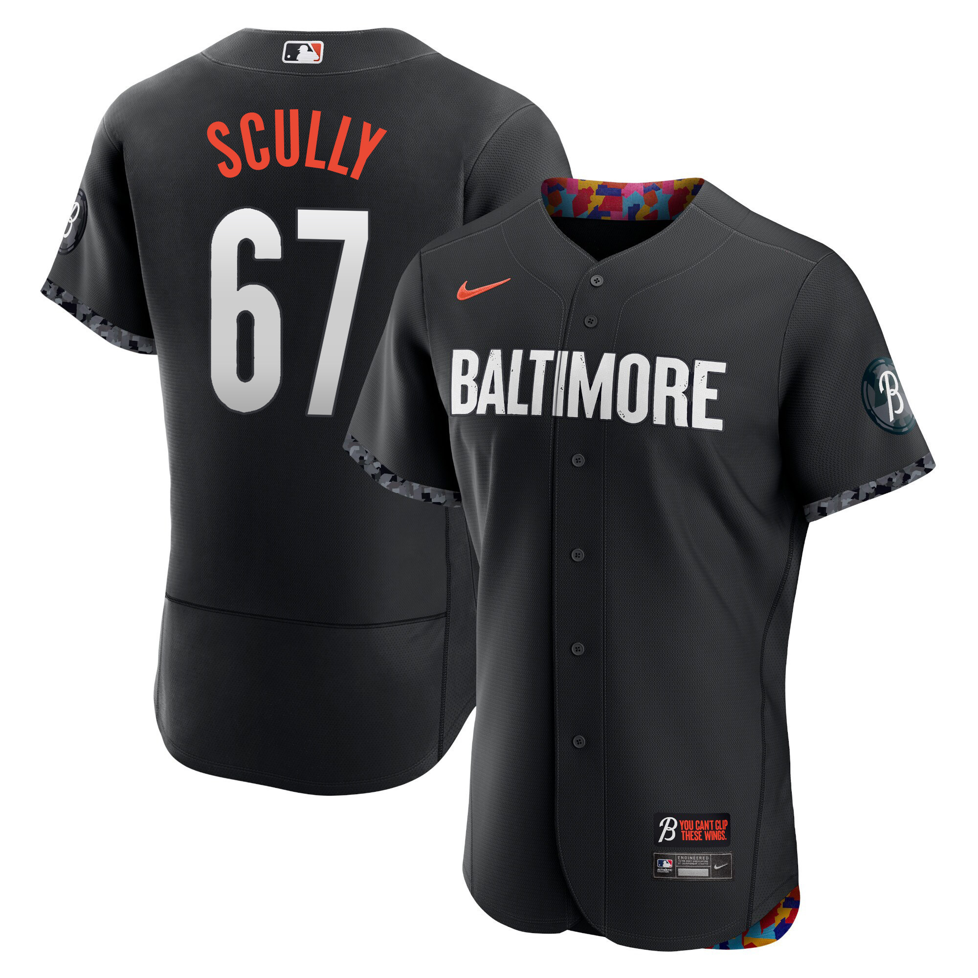 Vin Scully Men's Baltimore Orioles 2023 City Connect Flex Base Jersey - All Stitched