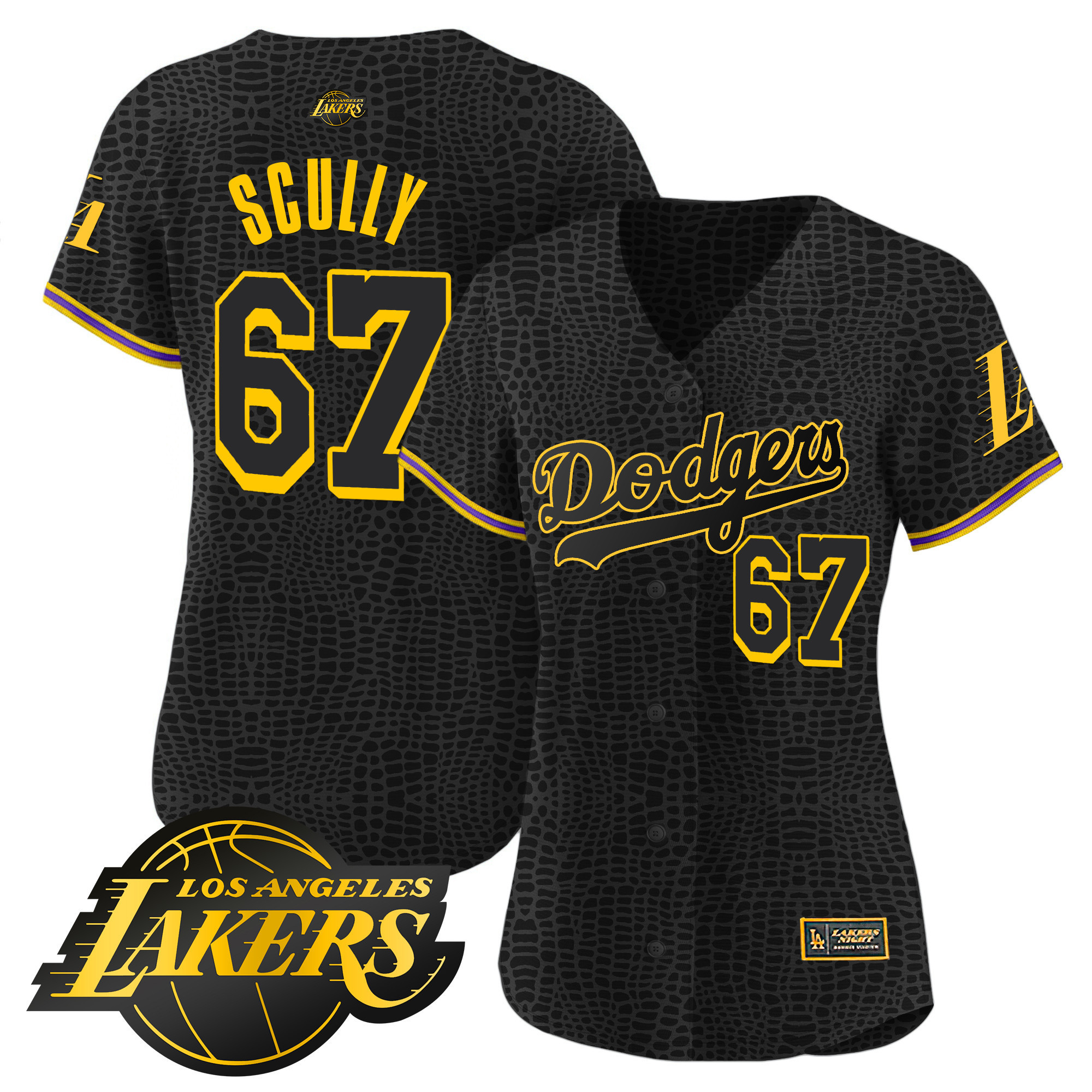 Vin Scully Women's Los Angeles Dodgers Cool Base Mamba Jersey - All Stitched