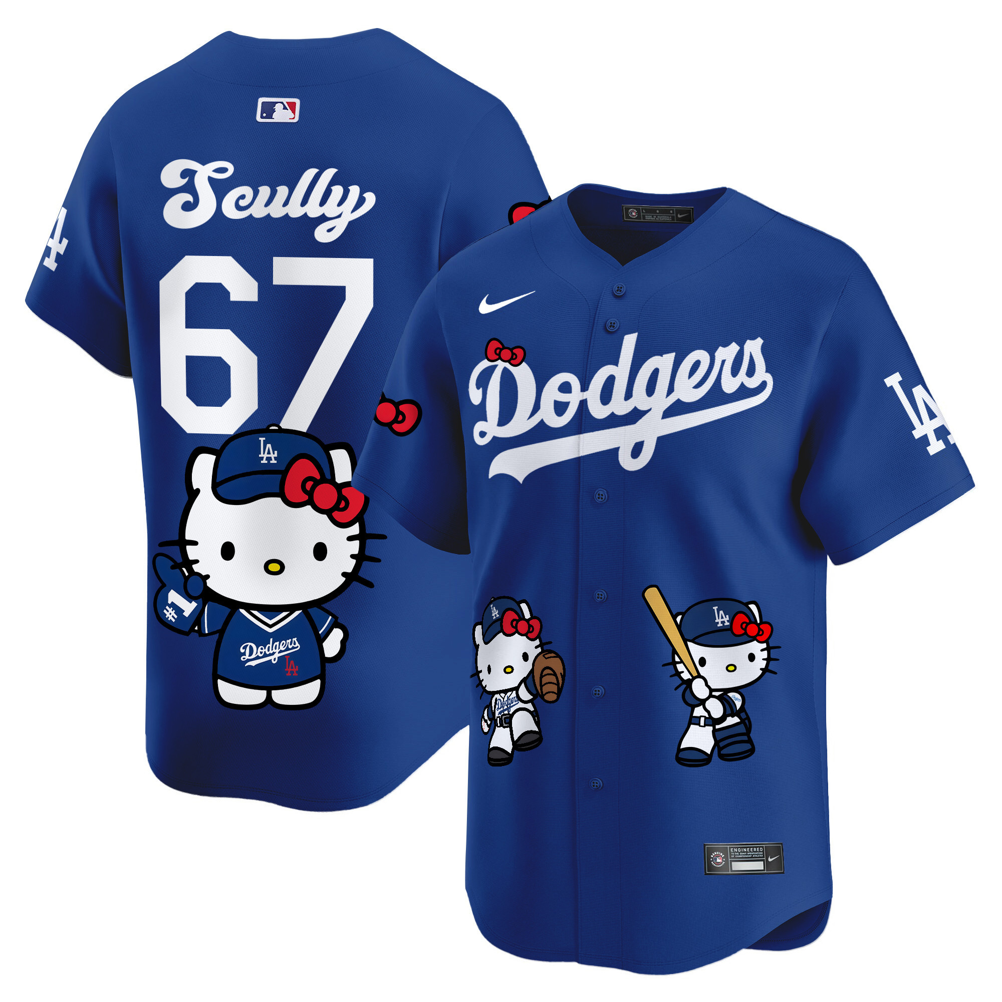Vin ScullyUnisex Los Angeles Dodgers Hello Kitty Vapor Premier Limited Royal Jersey V2 - Printed