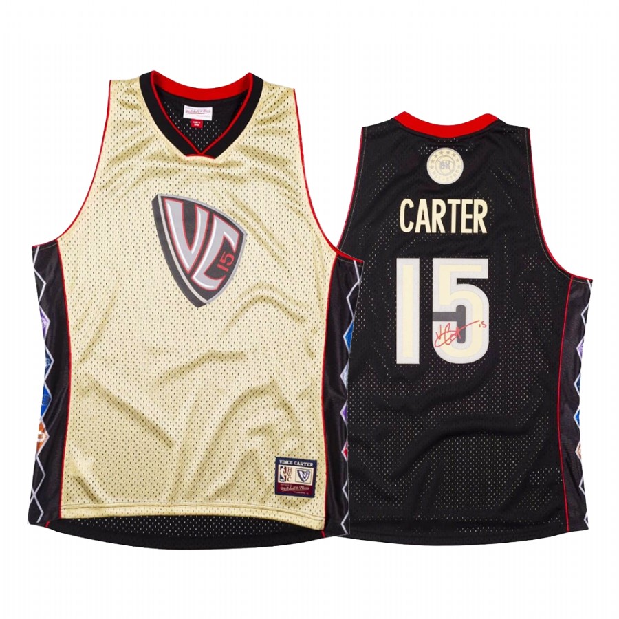 Vince Carter #15 NBA Gold Black Retired Limited Jersey