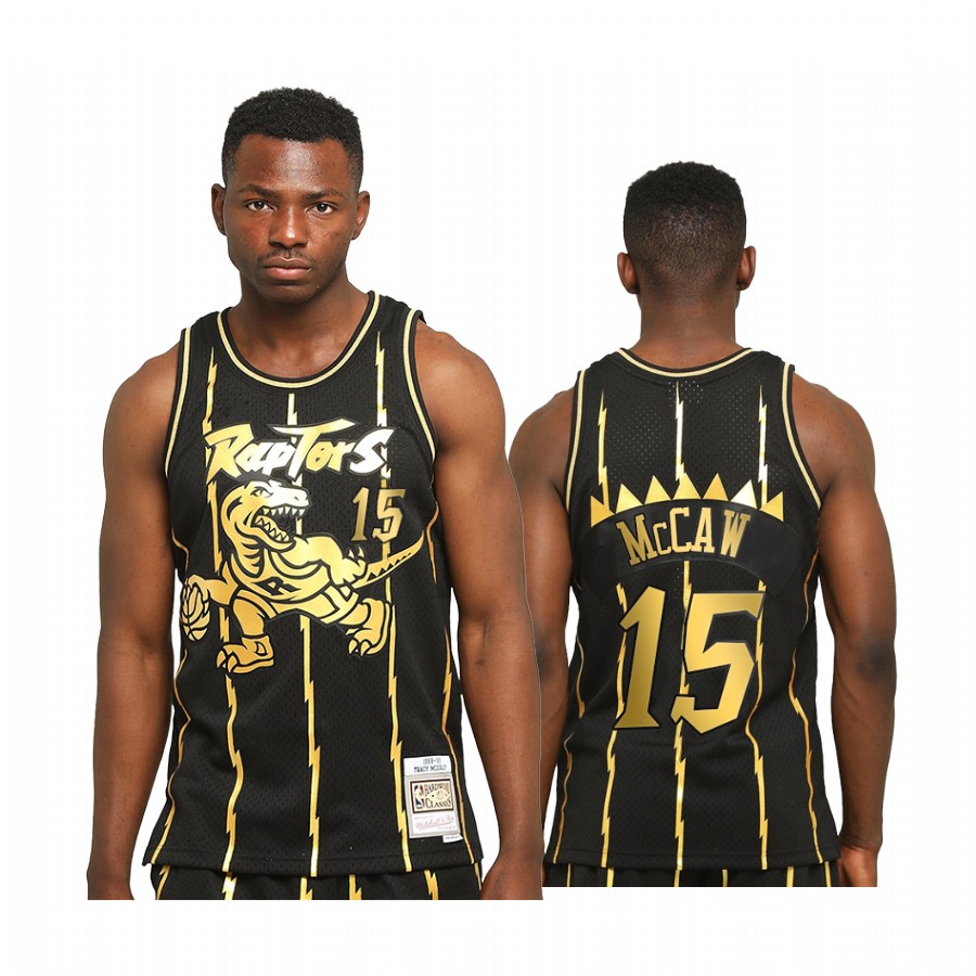 Vince Carter Toronto Raptors Throwback Black Jersey Golden Limited Allocation