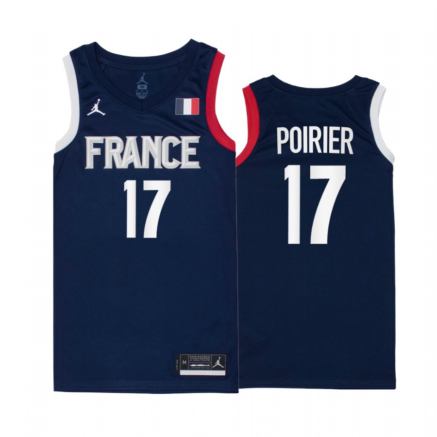 Vincent Poirier France #17 Navy 2021 Tokyo Olympics Limited Jersey