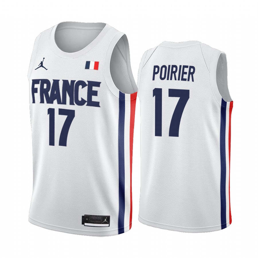Vincent Poirier France #17 White 2021 Tokyo Olymipcs Limited Jersey