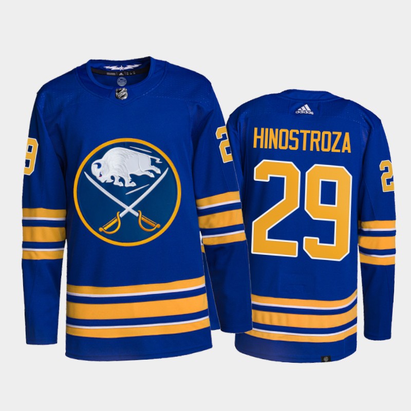 Vinnie Hinostroza Buffalo Sabres Home Jersey 2021-22 Royal #29 Primegreen Uniform