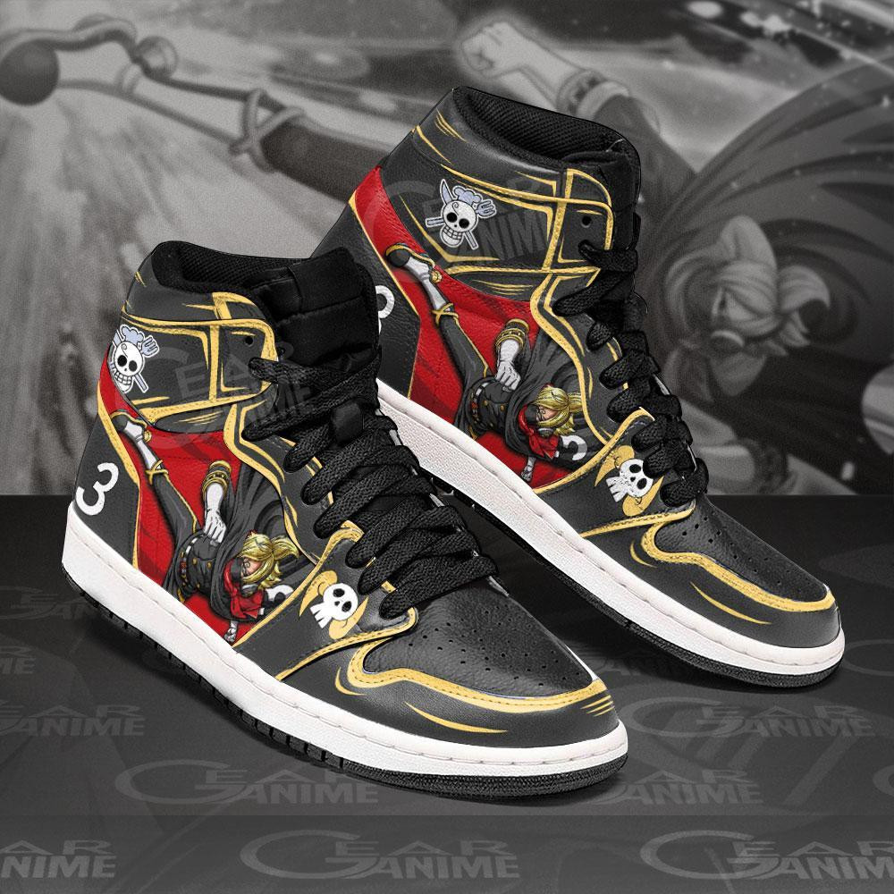 Vinsmoke Sanji Raid Suit JD1s Sneakers Anime One Piece Shoes, Air Jordan Hightop