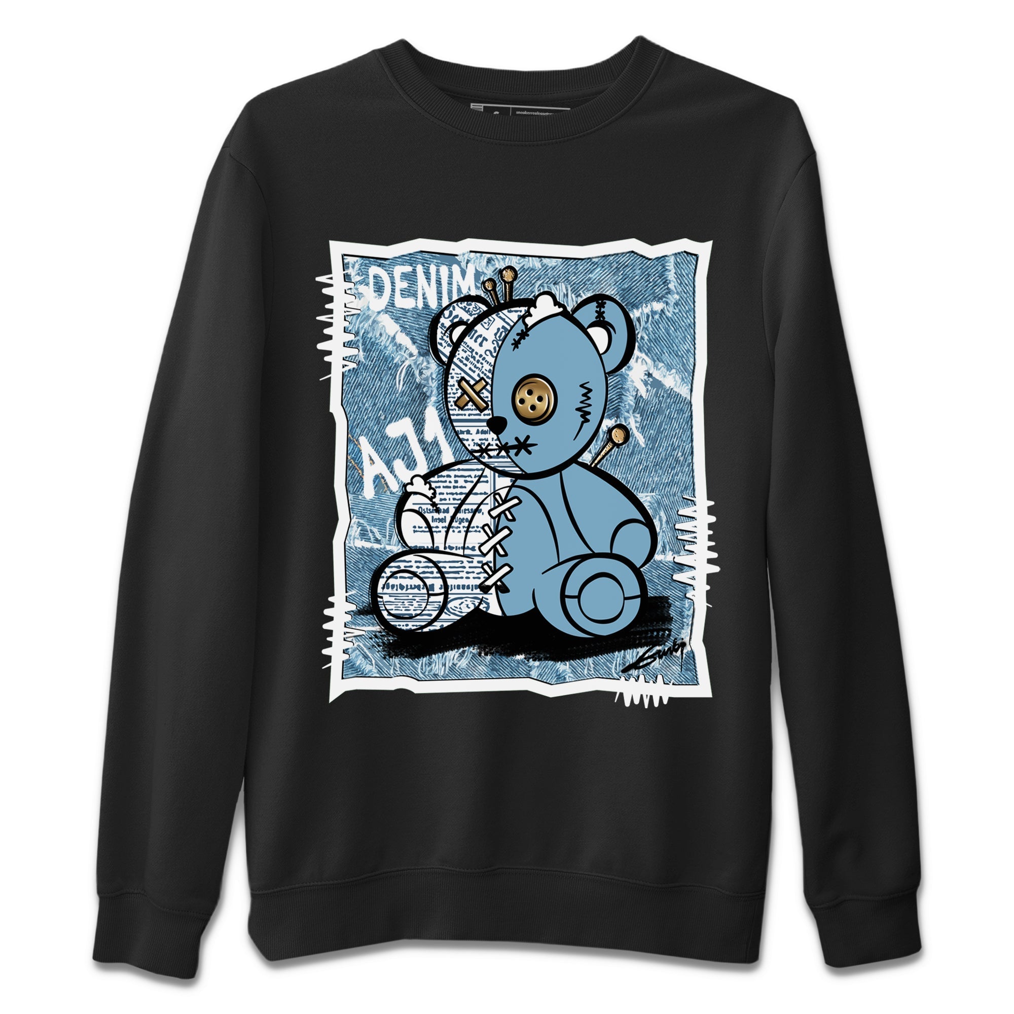 Vintage Bear Unisex Sweater – Air Jordan 1 Denim, Sneakers Matching Sweater