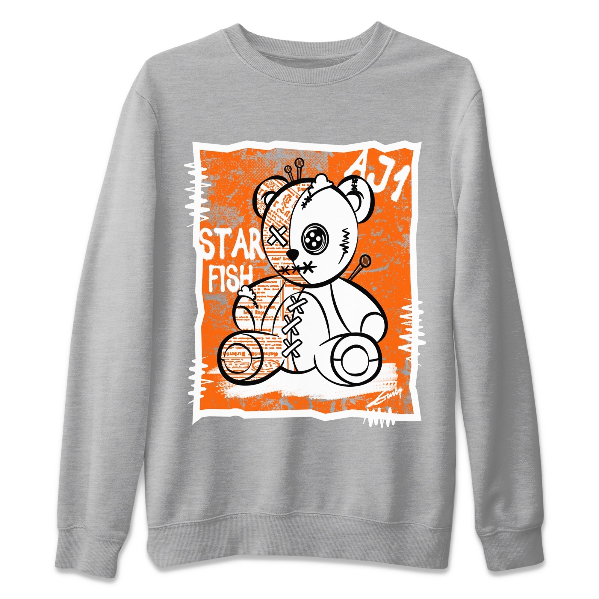 Vintage Bear Unisex Sweater – Air Jordan 1 Starfish, Sneakers Matching Sweater