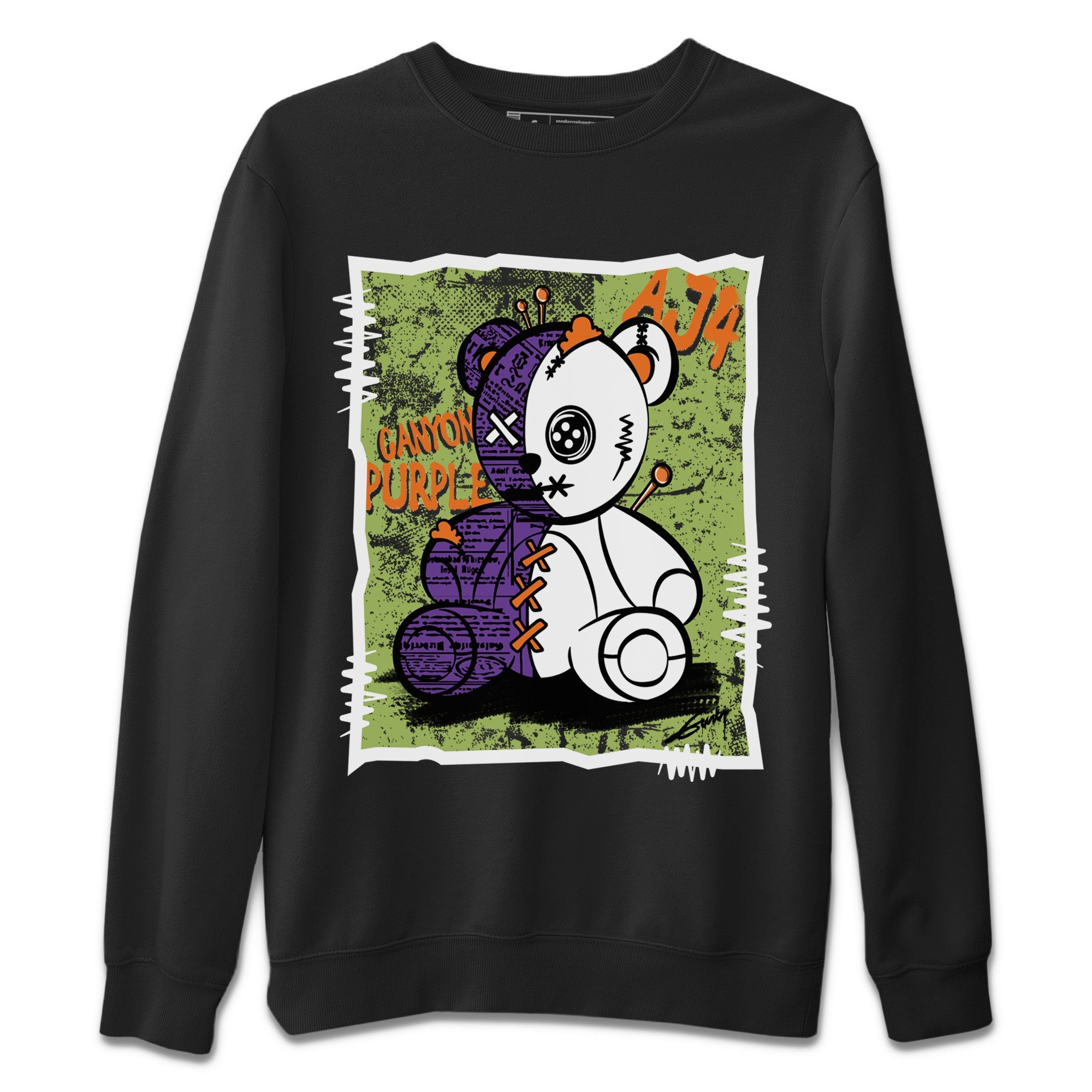 Vintage Bear Unisex Sweater – Air Jordan 4 Canyon Purple, Sneakers Matching Sweater