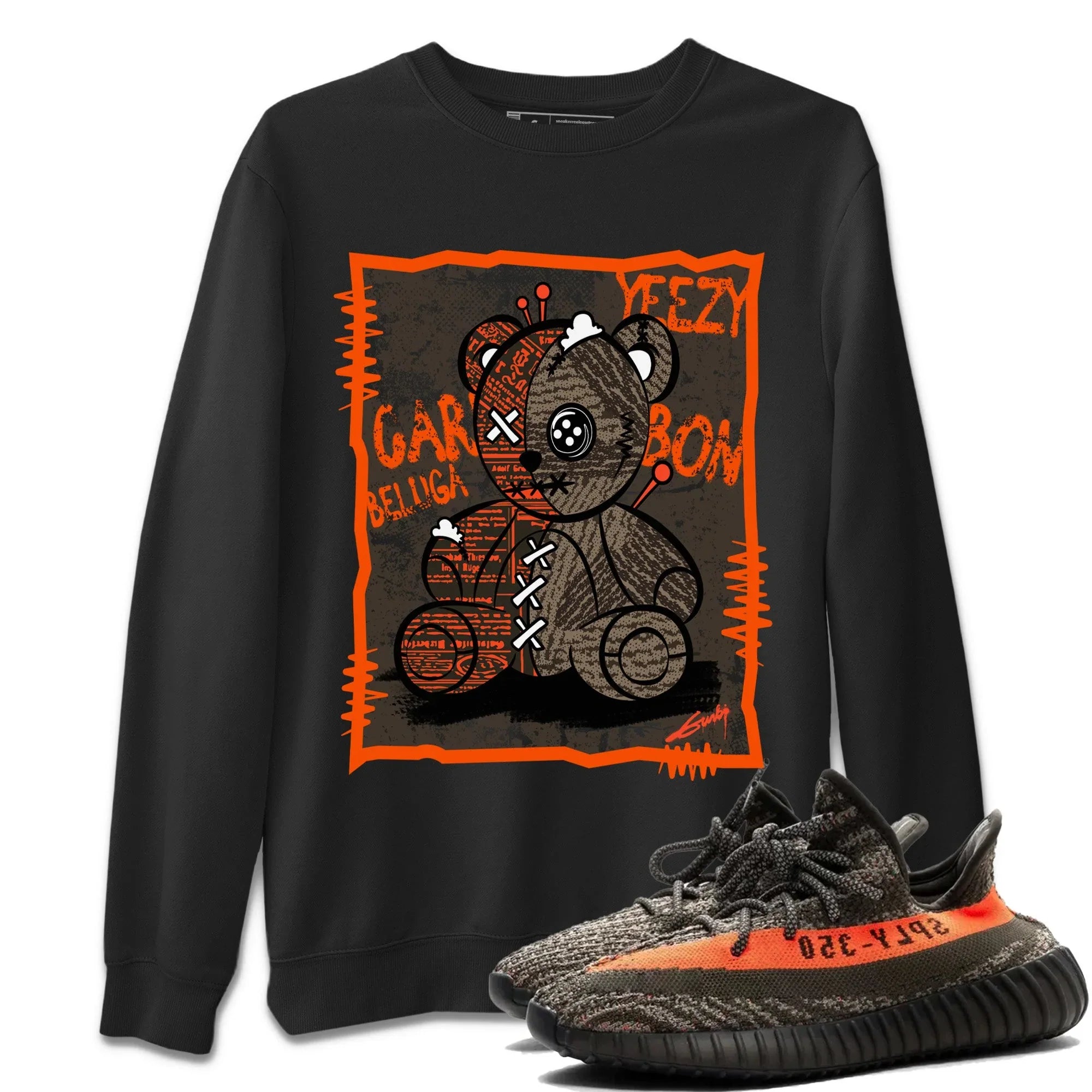 Vintage Bear Unisex Sweater – Yeezy 350 Carbon Beluga, Sneakers Matching Sweater