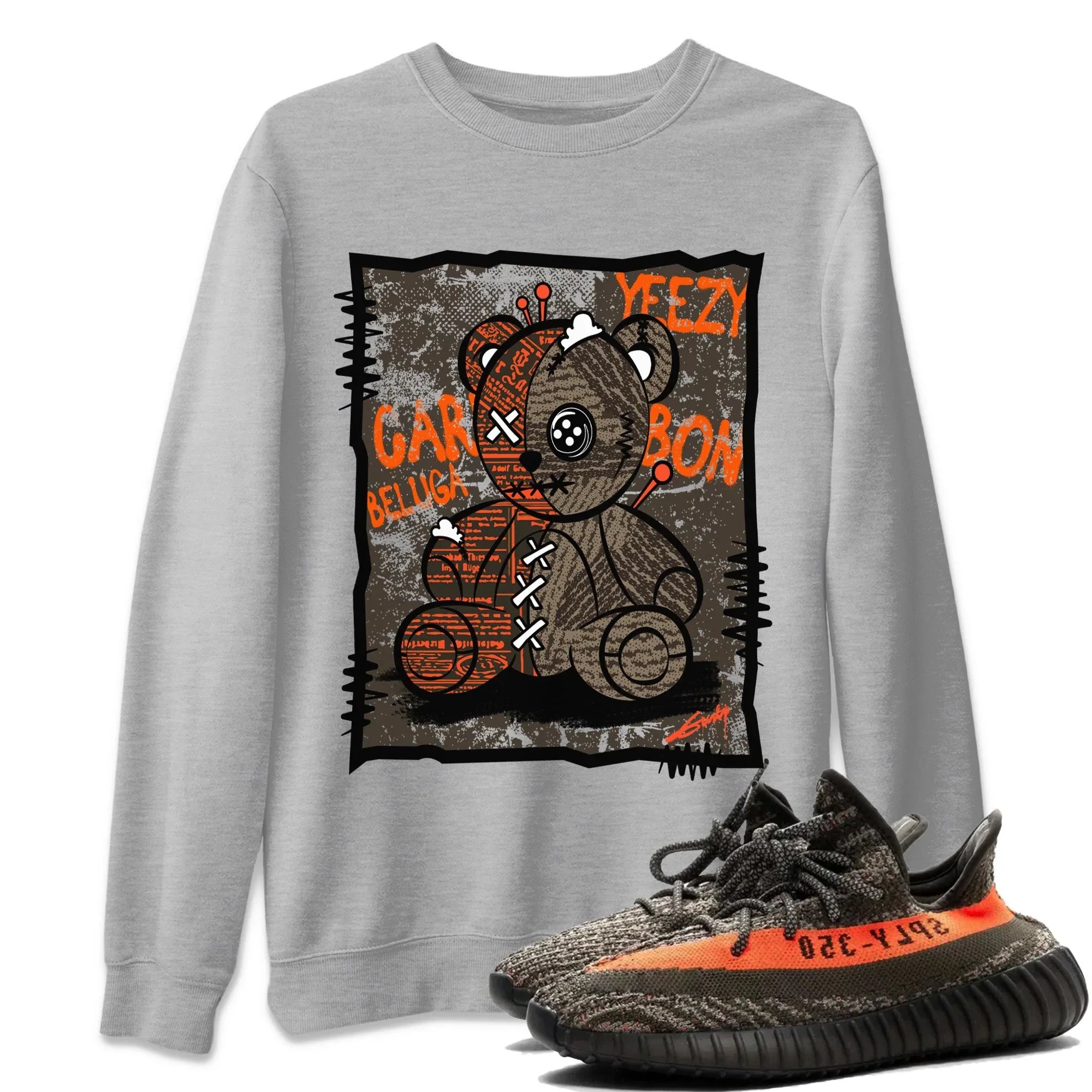 Vintage Bear Unisex Sweater – Yeezy 350 Carbon Beluga, Sneakers Matching Sweater