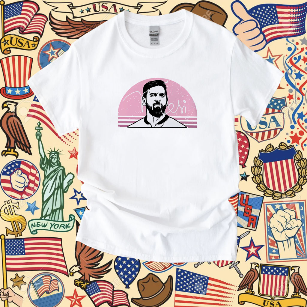 Vintage Leo Messi T-Shirt In Inter Miami Style