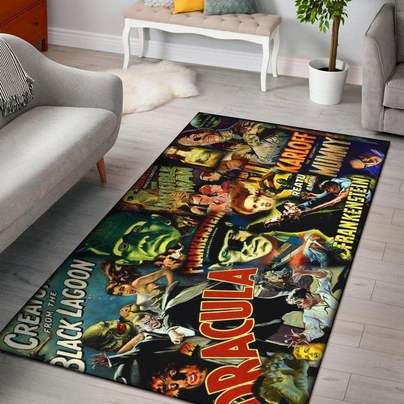 Vintage Movie Monster’s Area Rectangle Rug