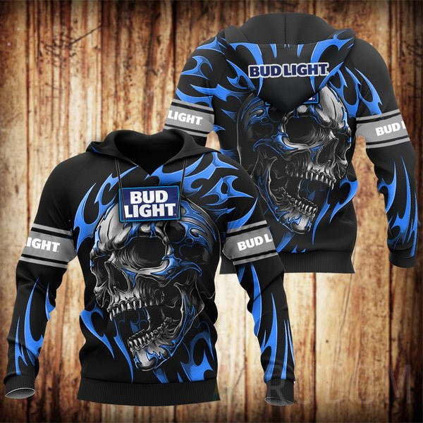 Vintage Skull Bud Light Hoodie